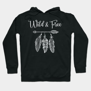 Wild and Free Boho Feathers Hoodie